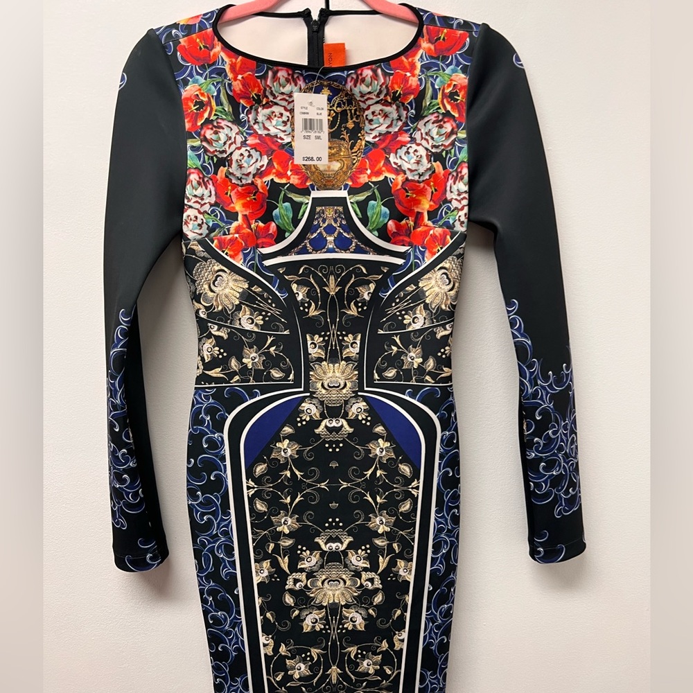 NWT Vintage CLOVER CANYON - Sold Out ROYAL EGG VASE Neoprene DRESS Small